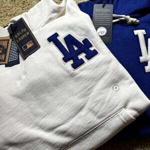 NWT Polo Ralph Lauren LA Dodgers Fleece Pullover Hoodie White